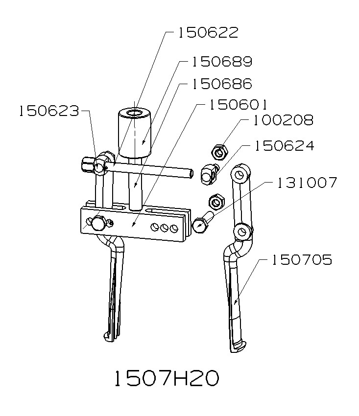 CONJUNTO HIDRÁULICO DE INTERIORES PARTE MECÁNICA FORZA SERIE 1500H